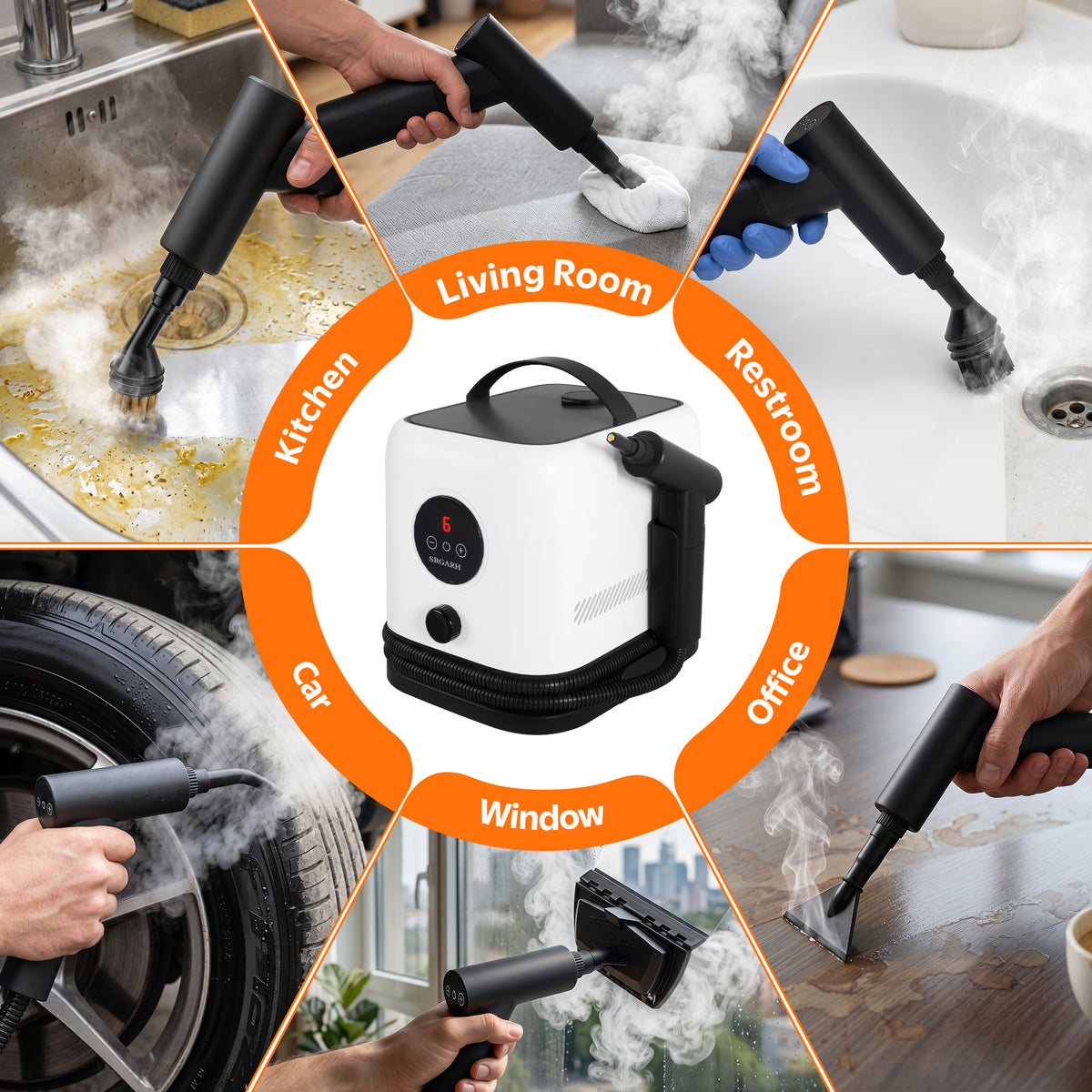 SRGARH® Version 3.0 Handheld Steam Cleaner