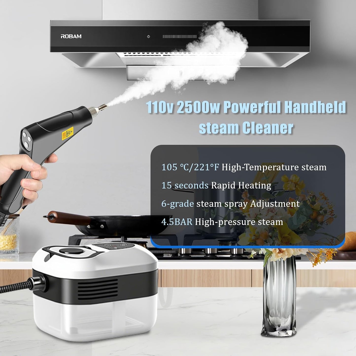 SRGARH Powerful 2500W Handheld Steam Cleaner