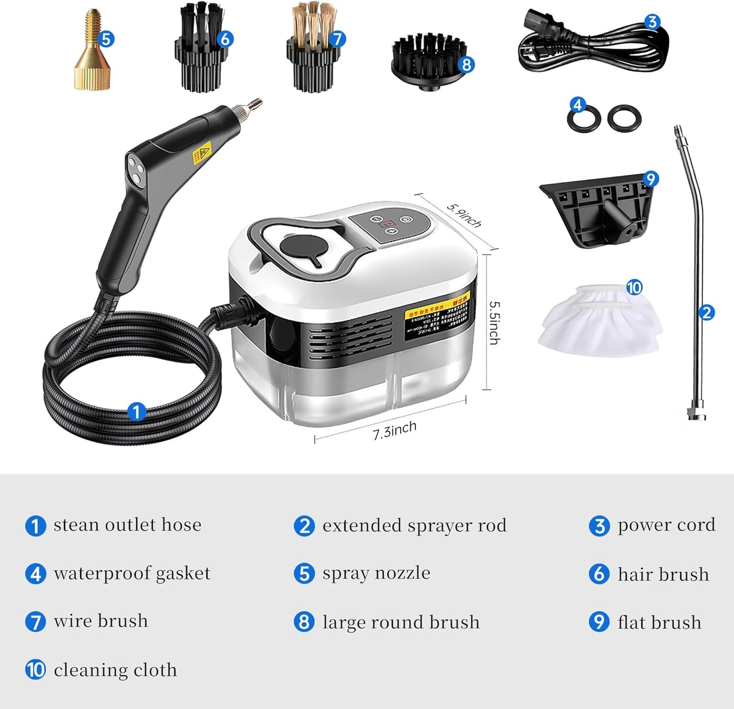 SRGARH Powerful 2500W Handheld Steam Cleaner